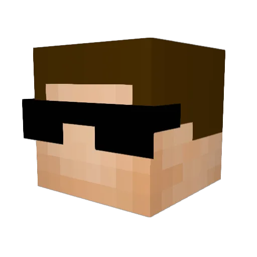 WLBSM Minecraft avatar head, 3D render