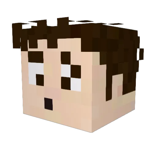 WLBatman Minecraft avatar head, 3D render