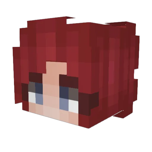 WLEB Minecraft avatar head, 3D render