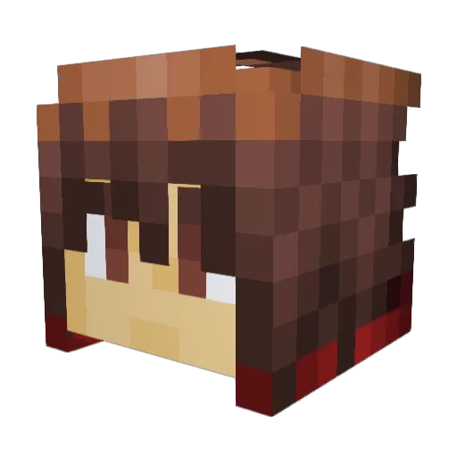 WLG_CHRIS Minecraft avatar head, 3D render