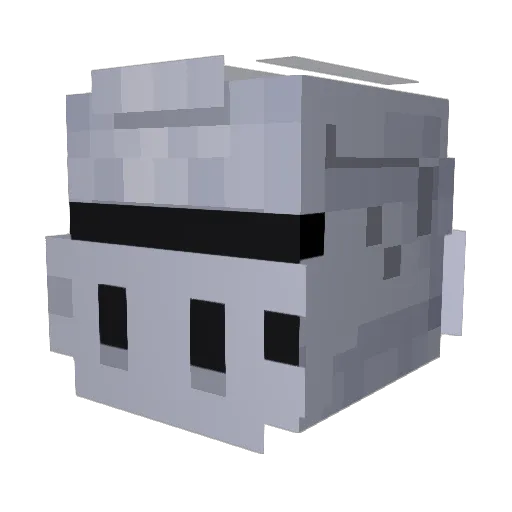 WLQKA Minecraft avatar head, 3D render