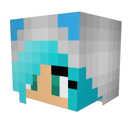 WLSNZara Minecraft avatar head, 3D render