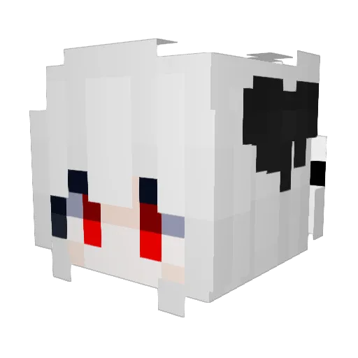 WL_QAQ Minecraft avatar head, 3D render