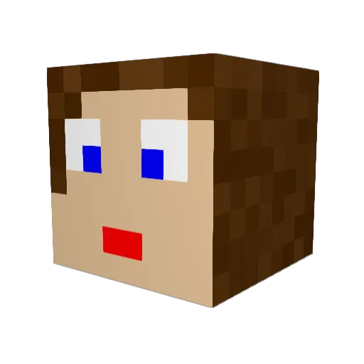 WLeigh Minecraft avatar head, 3D render