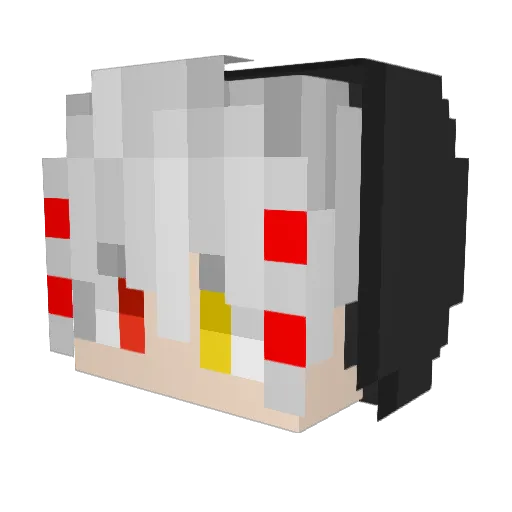 WLxx Minecraft avatar head, 3D render