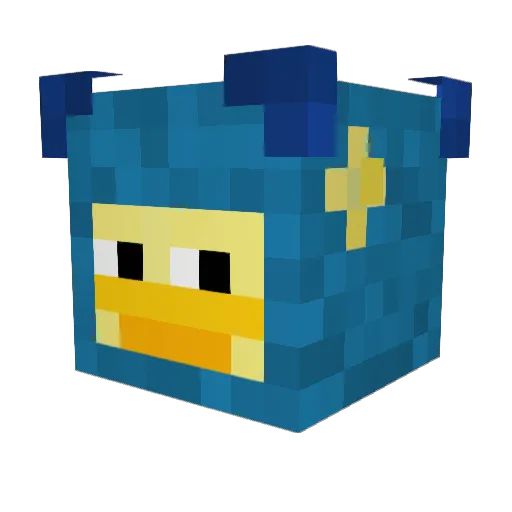 WMFX Minecraft avatar head, 3D render