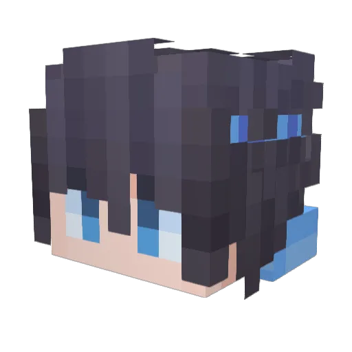 WMX56 Minecraft avatar head, 3D render