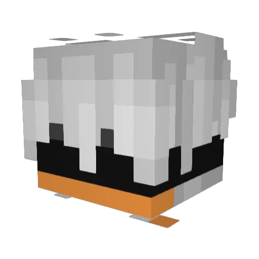WMasa Minecraft avatar head, 3D render