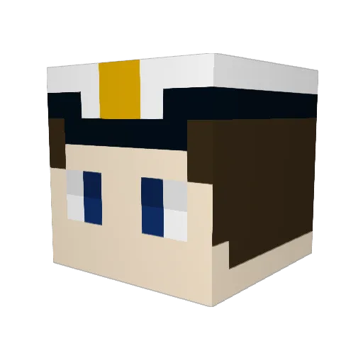 WOIndigo Minecraft avatar head, 3D render