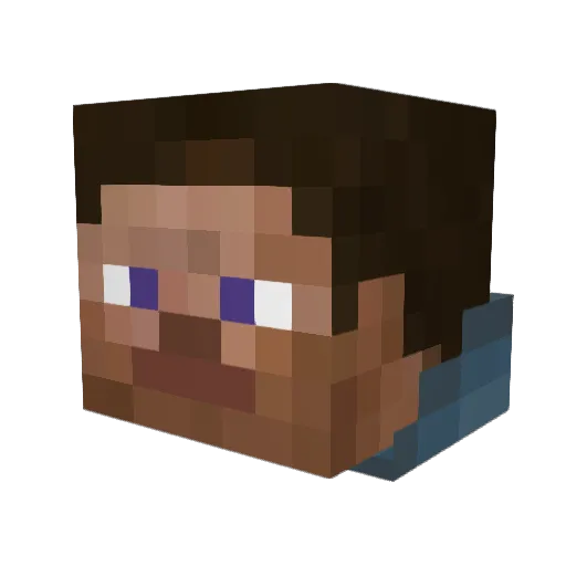 WOLF35745 Minecraft avatar head, 3D render