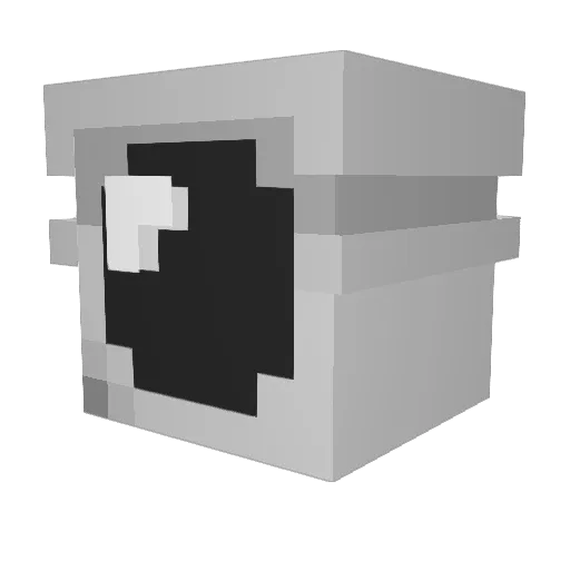 WOLFI3_3 Minecraft avatar head, 3D render