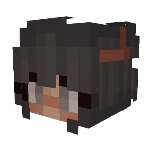 WOLF_GIRL420 Minecraft avatar head, 3D render