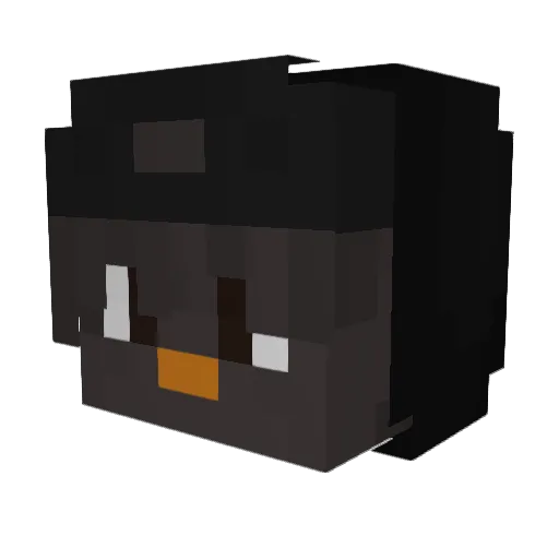 WOLHY Minecraft avatar head, 3D render