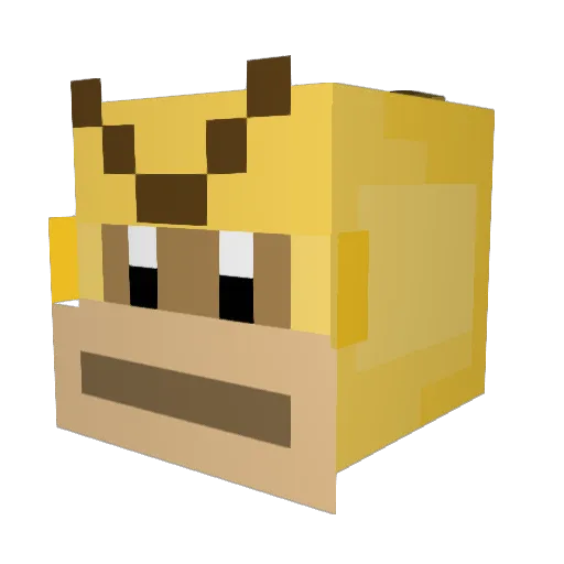 WOLV444 Minecraft avatar head, 3D render