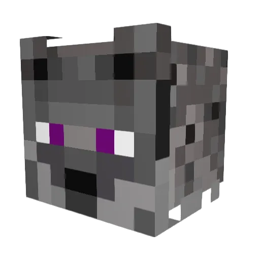 WOLVERNL Minecraft avatar head, 3D render