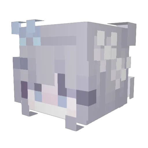 WOL_QianQian Minecraft avatar head, 3D render