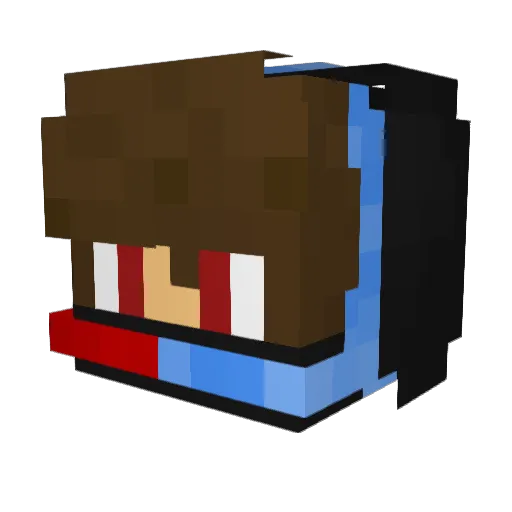 WONER Minecraft avatar head, 3D render