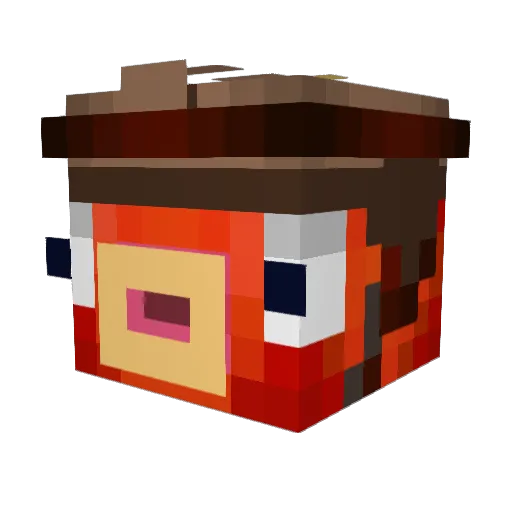 WONKEYGUY Minecraft avatar head, 3D render