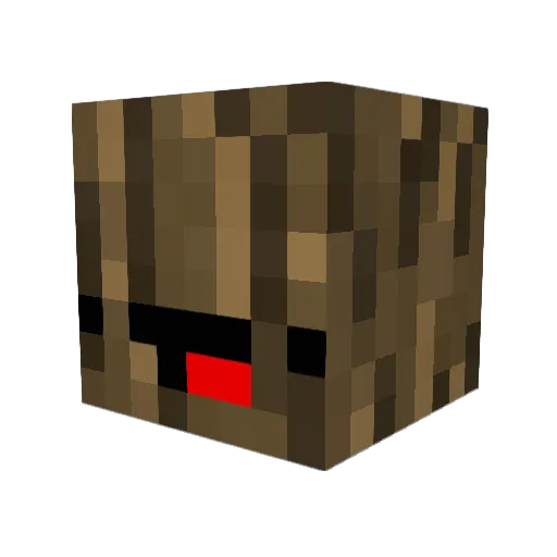 WOOD_XD Minecraft avatar head, 3D render