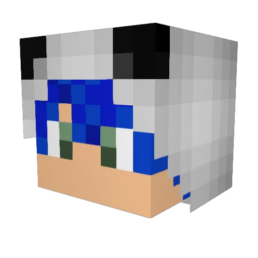 WOORU0411 Minecraft avatar head, 3D render
