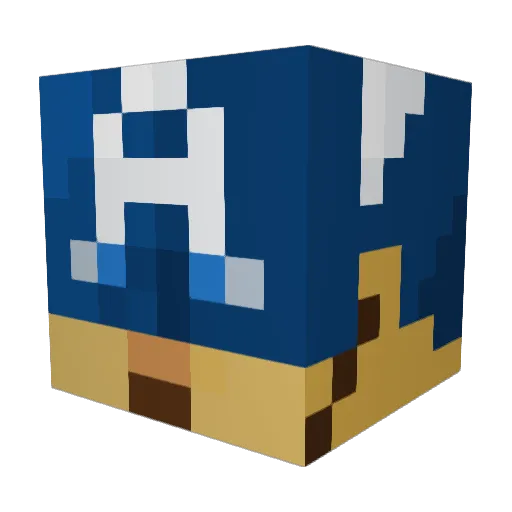 WOOZ79 Minecraft avatar head, 3D render