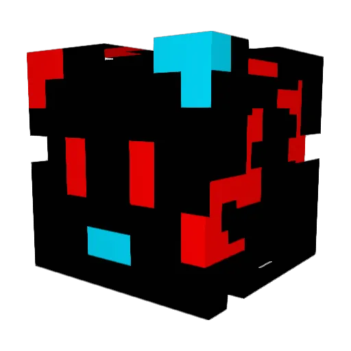 WOO_TTY Minecraft avatar head, 3D render