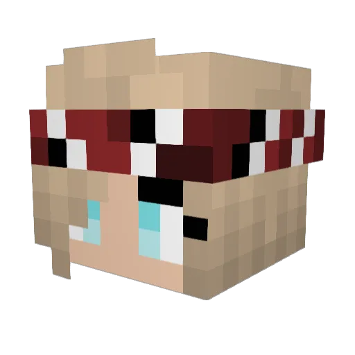 WORLDINFINITY Minecraft avatar head, 3D render