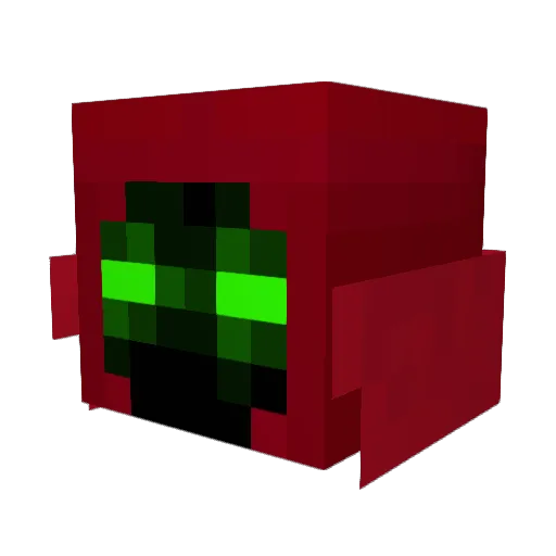 WORMWIZ Minecraft avatar head, 3D render