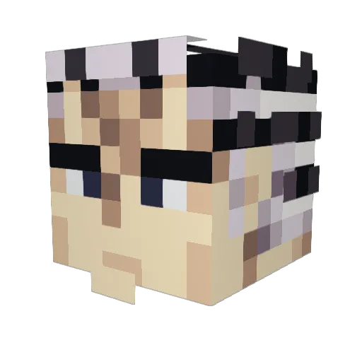 WOSHIHANHAND Minecraft avatar head, 3D render