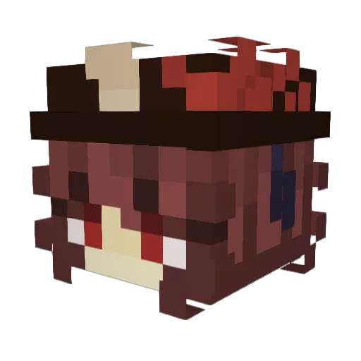WOWDood Minecraft avatar head, 3D render