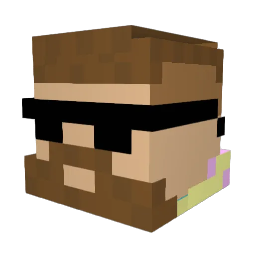 WOWRANGAWOW Minecraft avatar head, 3D render