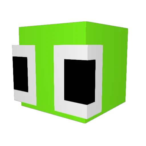 WOWVR Minecraft avatar head, 3D render