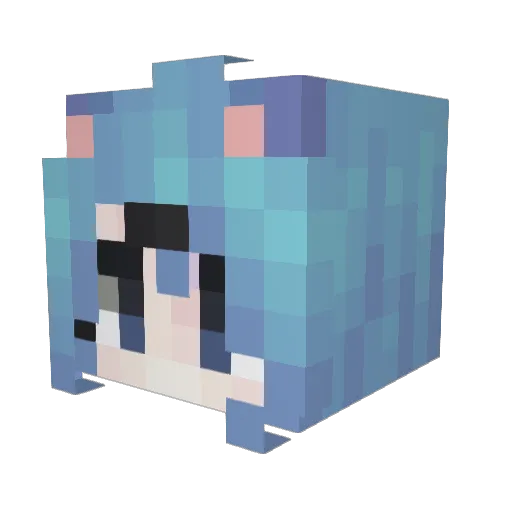 WQp984 Minecraft avatar head, 3D render