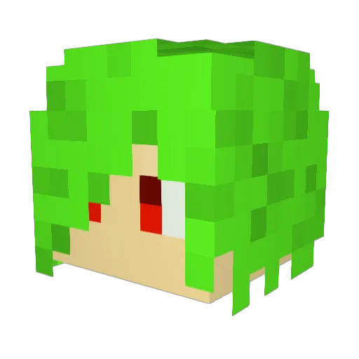WR0653A Minecraft avatar head, 3D render