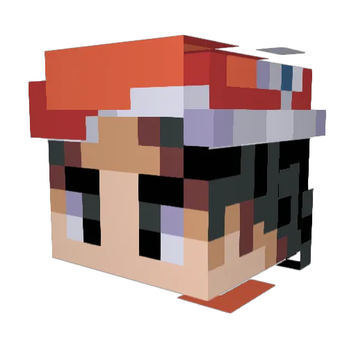WR3CK6R Minecraft avatar head, 3D render