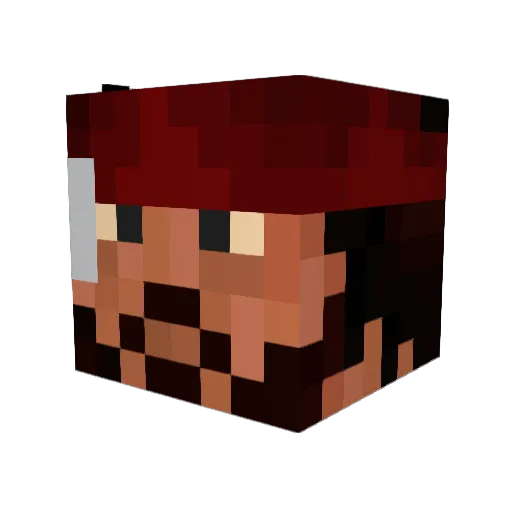 WRATH50 Minecraft avatar head, 3D render