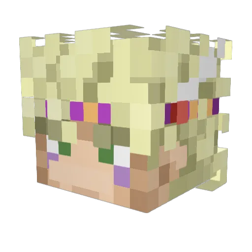 WRB1 Minecraft avatar head, 3D render