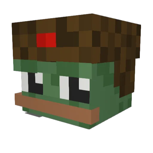 WRIANJUEGA Minecraft avatar head, 3D render