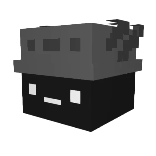 WRITER__ Minecraft avatar head, 3D render