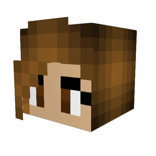 WRLD_LeafGreenV2 Minecraft avatar head, 3D render
