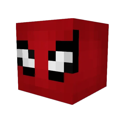 WSM28 Minecraft avatar head, 3D render