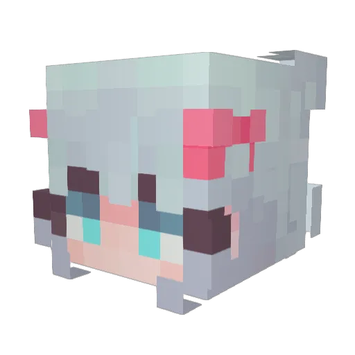 WSSNWZGDG Minecraft avatar head, 3D render