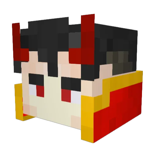WSSUP Minecraft avatar head, 3D render