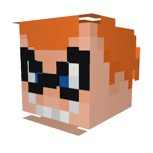 WSUjack Minecraft avatar head, 3D render