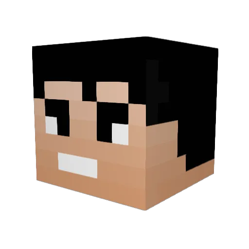 WS_JZL Minecraft avatar head, 3D render