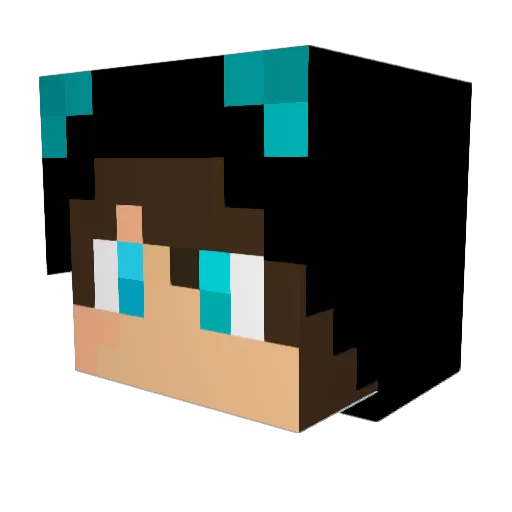 WS_LakzeWolf Minecraft avatar head, 3D render