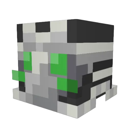 WT9K Minecraft avatar head, 3D render