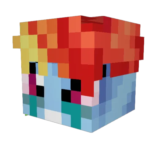 WTFXYZ Minecraft avatar head, 3D render