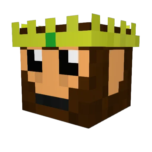 WTFokko Minecraft avatar head, 3D render