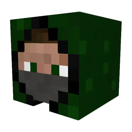 WTFuntime Minecraft avatar head, 3D render